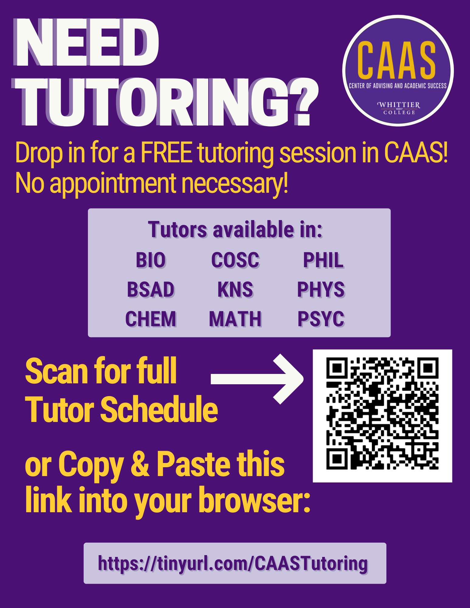 Need tutoring flyer with information