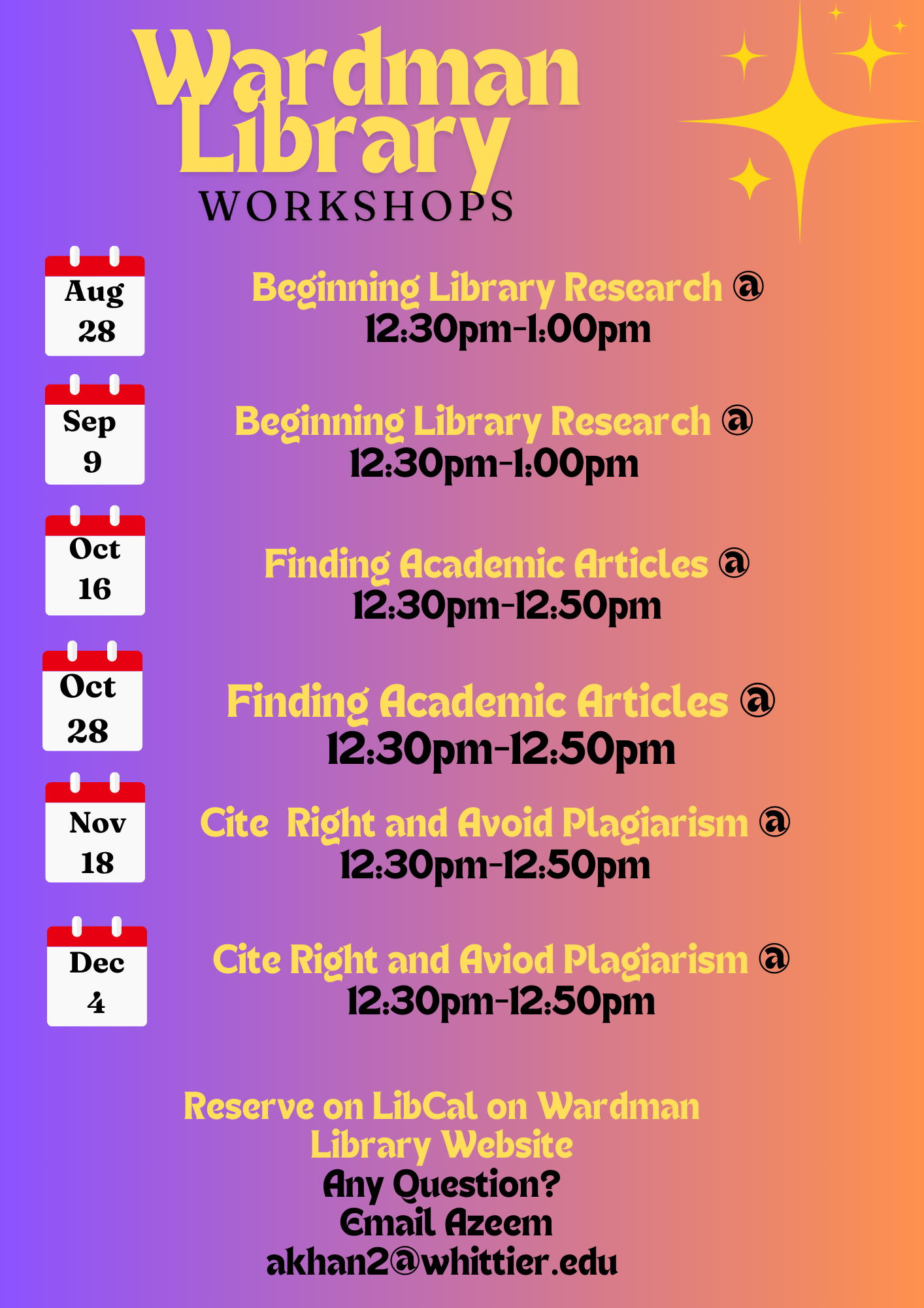 library workshops