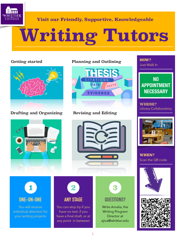 Writing tutoring available